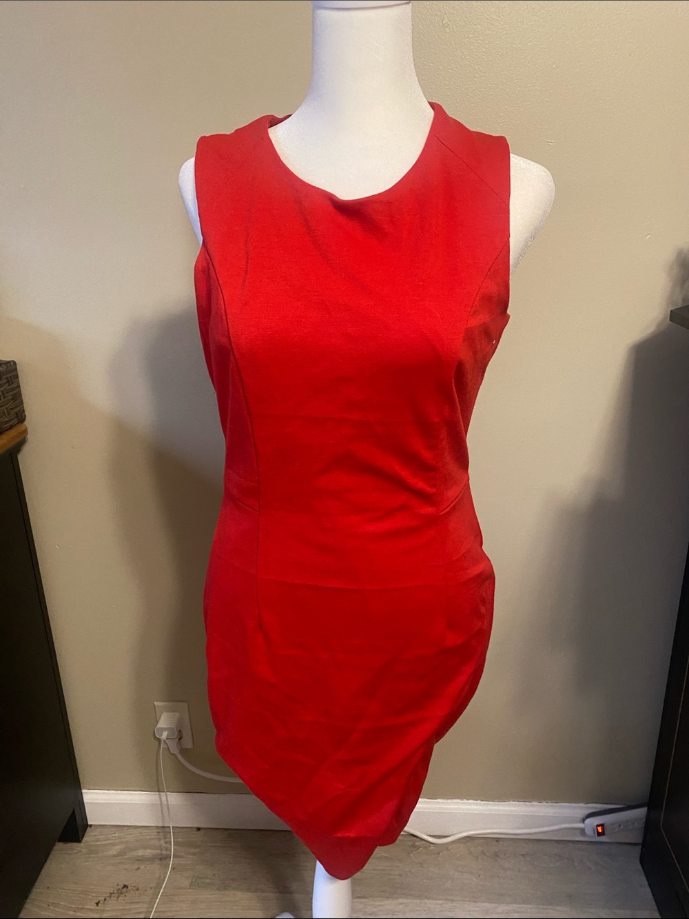 Banana Republic Red Sleeveless Sheath Dress